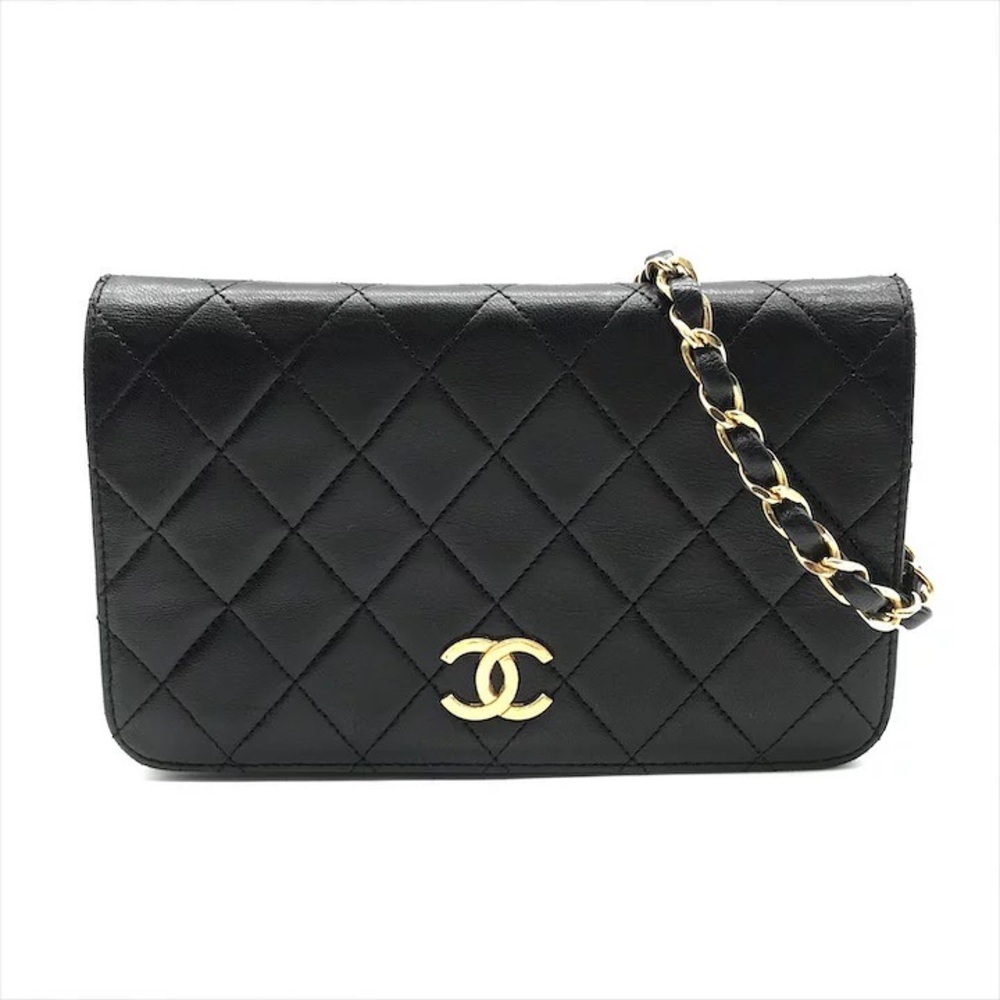 Authentic CHANEL 1988 Vintage classic flap black lambskin leather 24k gold bag - Picture 13 of 13
